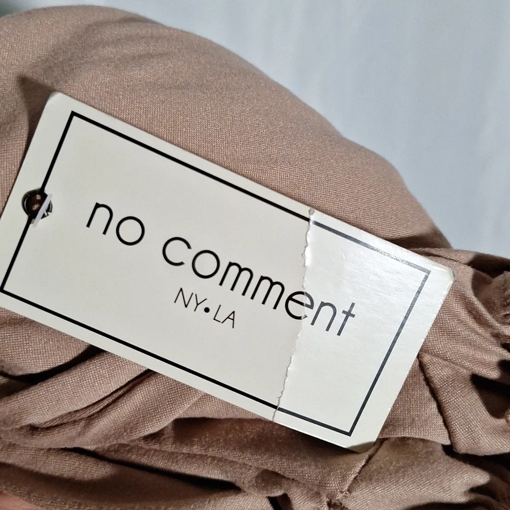 Brand New No Comment Bodycon Dress Size XL Tan Cream Brown